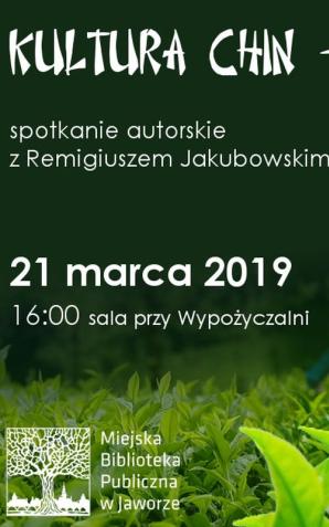 Jawor: kultura Chin - kultura herbaty już 21 marca